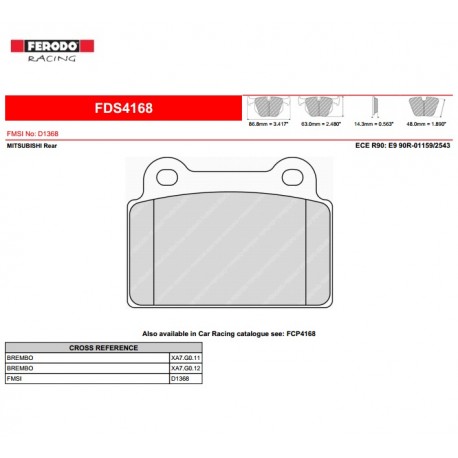 FERODO DS PERFORMANCE-Pastiglie freno FDS4168