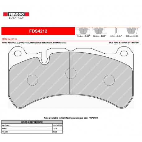 FERODO DS PERFORMANCE-Brake pads FDS4212