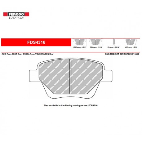 FERODO DS PERFORMANCE-Pastiglie freno FDS4316