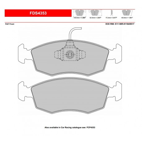 FERODO DS PERFORMANCE-Pastiglie freno FDS4353