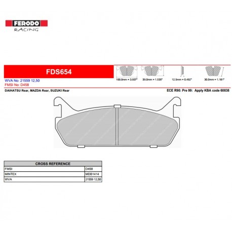 FERODO DS PERFORMANCE-Pastiglie freno FDS654