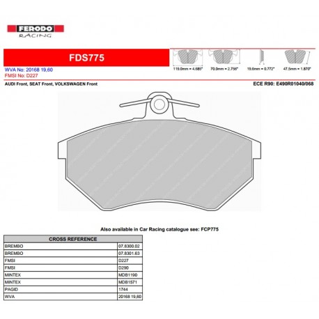 FERODO DS PERFORMANCE-Pastiglie freno FDS775