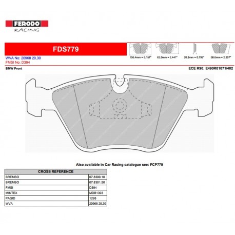 FERODO DS PERFORMANCE-Pastiglie freno FDS779