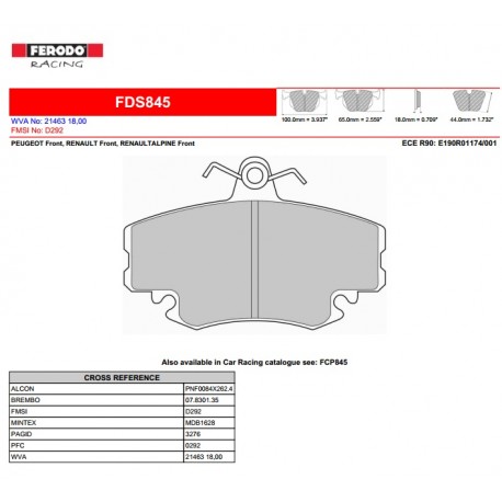 FERODO DS PERFORMANCE-Brake pads FDS845